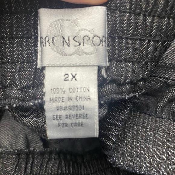 Caren Sport Denim Jean Sleeveless Plus Size Jumpsuit 2X 
NWOT - Picture 7 of 8